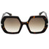 Marc Jacobs Brown Gradient Lens Havana Thick Framed Sunglasses One Size